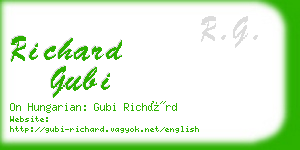 richard gubi business card